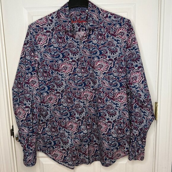 Robert Graham Purple Paisley Long Sleeve Button Down Shirt Size Large - Picture 7 of 7